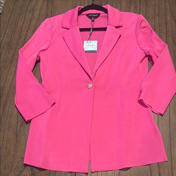 Ming Wang Pink Blazer button front size small - Picture 10 of 10